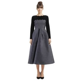 Alex Perry Black Long Sleeve Midi Dress — image 3