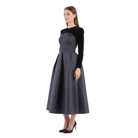 Alex Perry Black Long Sleeve Midi Dress — image 6