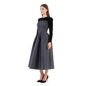 Alex Perry Black Long Sleeve Midi Dress — image 7