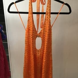 Raisa And Vanessa Rhinestone And Plexi Halter Mini — image 1