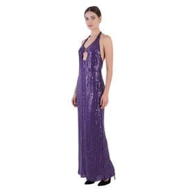 Raisa And Vanessa Purple Rhinestone And Plexi Halter Gown — image 6