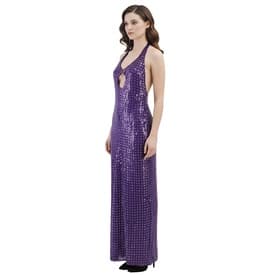 Raisa And Vanessa Purple Rhinestone And Plexi Halter Gown — image 7