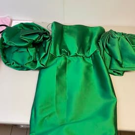 Greta Constantine Green Puff Sleeve Dress — image 2