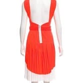 Dion Lee Orange And White Pleated Midi Dress Ss 2014 — image 3