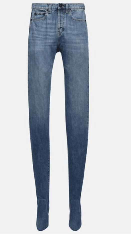 Saint Laurent Cotton Denim Pantaboots