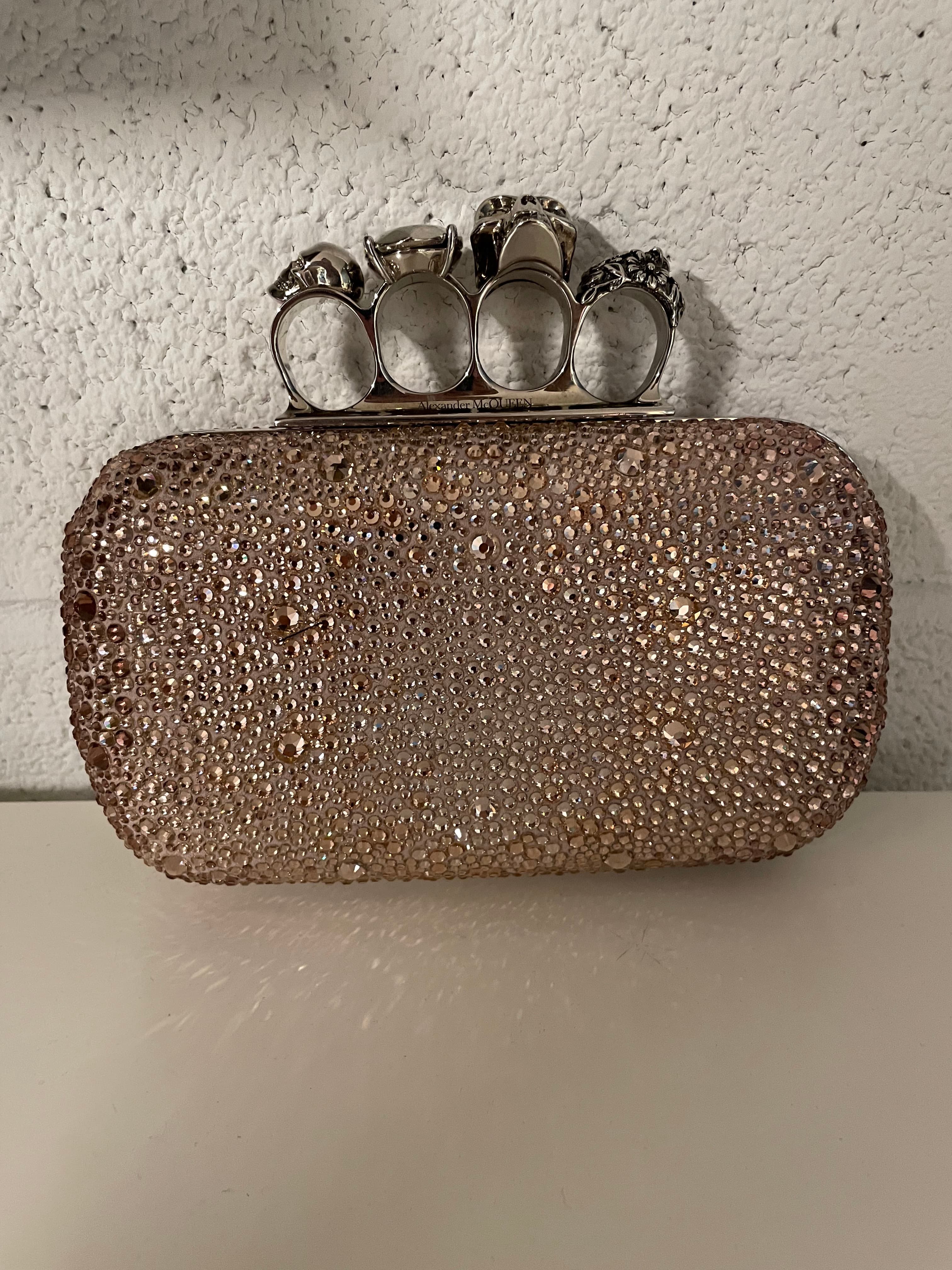 Alexander Mcqueen Crystal Embellished Jeweled Clutch