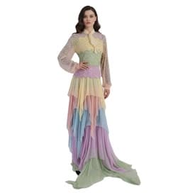Gucci Pearl Beaded Multi-color Tiered Gown — image 4