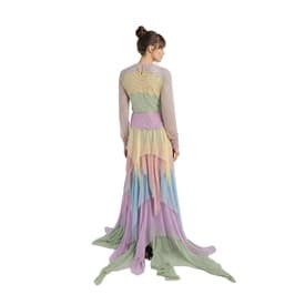 Gucci Pearl Beaded Multi-color Tiered Gown — image 5