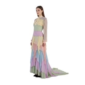 Gucci Pearl Beaded Multi-color Tiered Gown — image 7