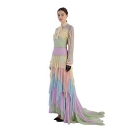 Gucci Pearl Beaded Multi-color Tiered Gown — image 8