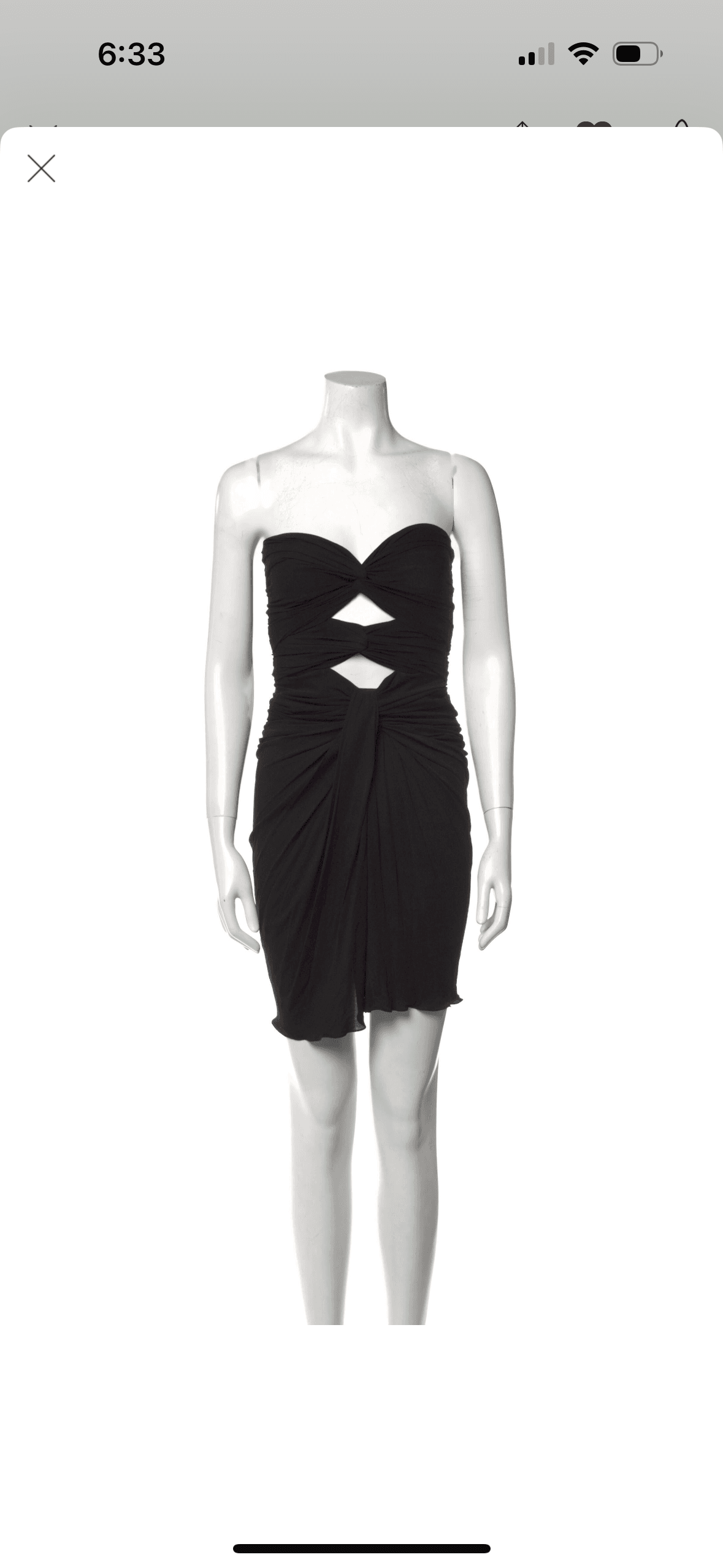 Saint Laurent Strapless Dress