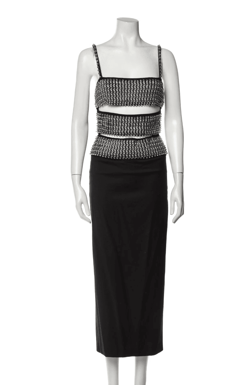 Christopher Esber Square Neckline Beaded Dress