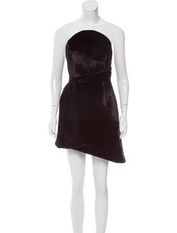 Brandon Maxwell Velvet Mini Dress