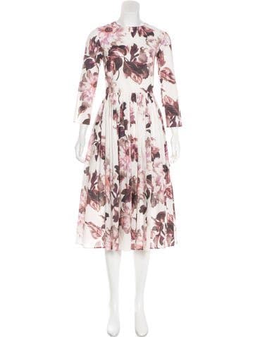 Brock Collection Floral Midi Dress