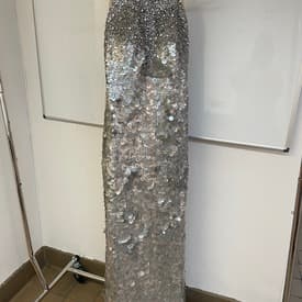 Kaufman Franco Silver Embellished Gown — image 1