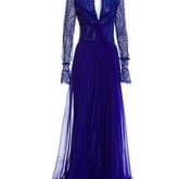 Emilio Pucci Blue Lace & Pleated Gown — image 1