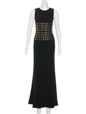 Burberry Prorsum Grommet-accented Evening Dress