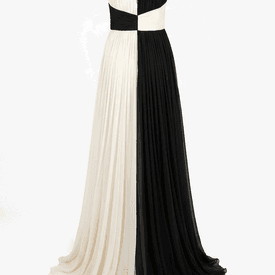 Zuhair Murad Fall 2014 Couture Black And White Strapless Chiffon Gown — image 2