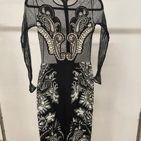 Etro Mesh Midi Dress With Belt — image 1