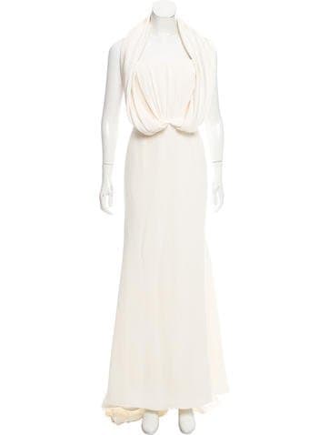 Carolina Herrera Strapless Silk Gown