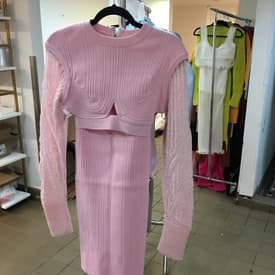 Herve Leger Pink Skirt Set — image 1