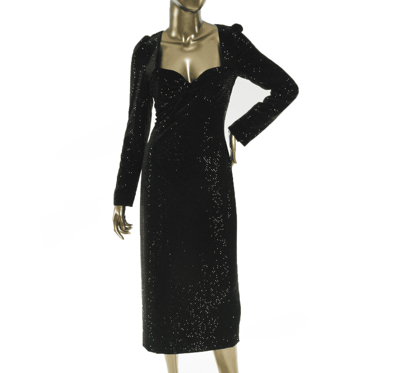 Ralph Lauren Sweetheart Neckline Dress With Rhinestones
