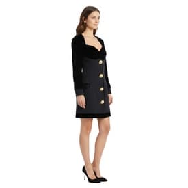 Vintage Gianni Versace Velvet Bodice Dress With Detailed Buttons — image 6