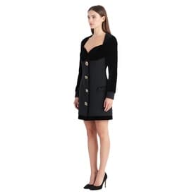 Vintage Gianni Versace Velvet Bodice Dress With Detailed Buttons — image 7