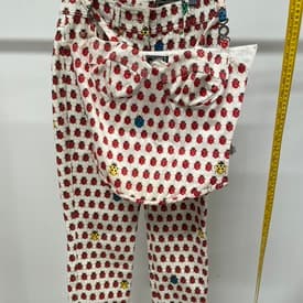 Gianni Versace Vintage 1995 Lady Bug Printed Corset And Jean Set — image 1