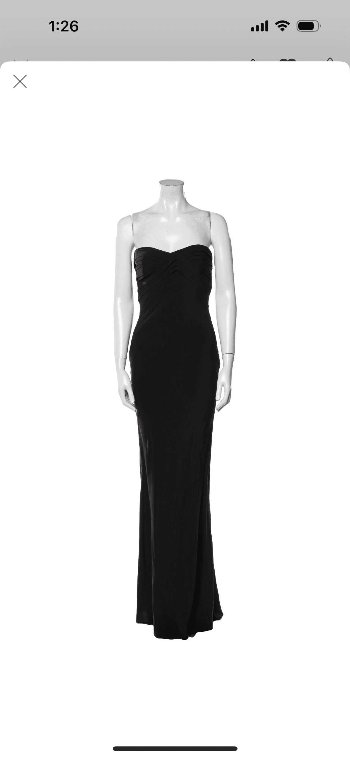 Gianni Versace Strapless Black Gown