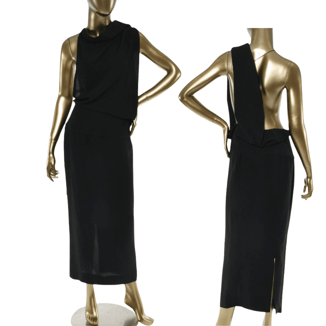 Haider Ackermann Sheer Open Back Dress