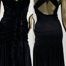 Versace Ruched Ruffled Dress — image 1