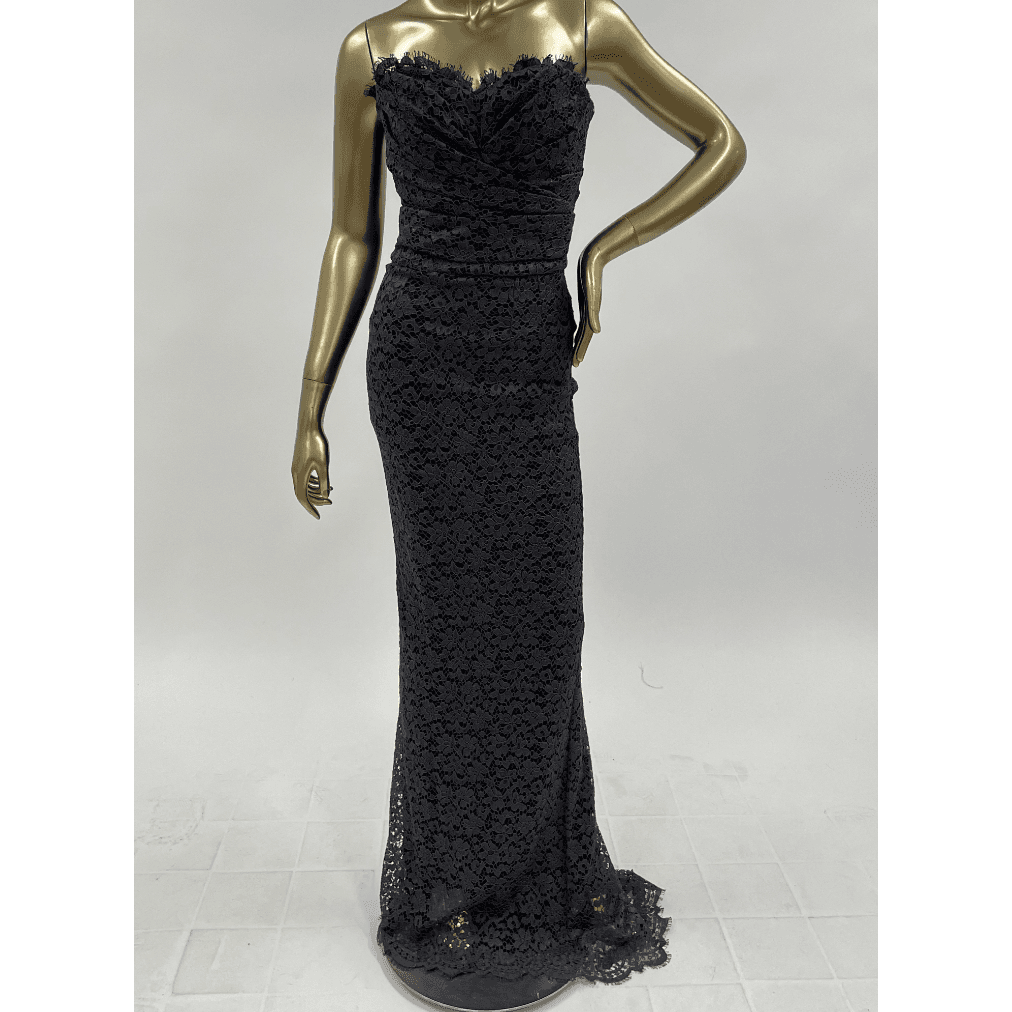 Dolce & Gabbana Strapless Lace Long Dress