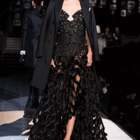 Dsquared² Beaded Sheer Rabbit Fur Gown — image 2