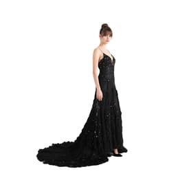 Dsquared² Beaded Sheer Rabbit Fur Gown — image 8