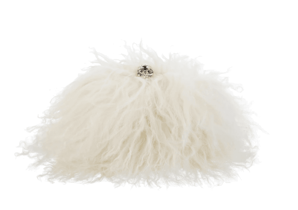 Alexander Mcqueen Fur Skull Clutch