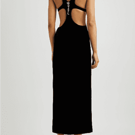 Saint Laurent Velvet Cut Out Dress — image 2