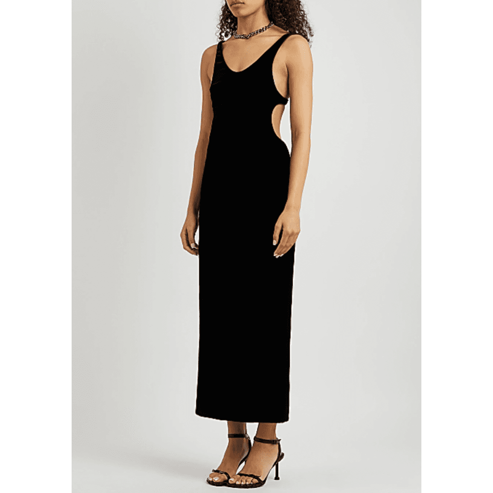 Saint Laurent Velvet Cut Out Dress
