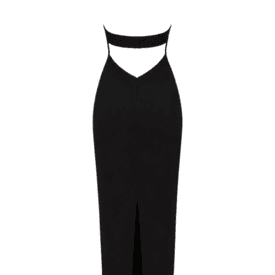Saint Laurent Black Crystal-embellished Halterneck Dress — image 2