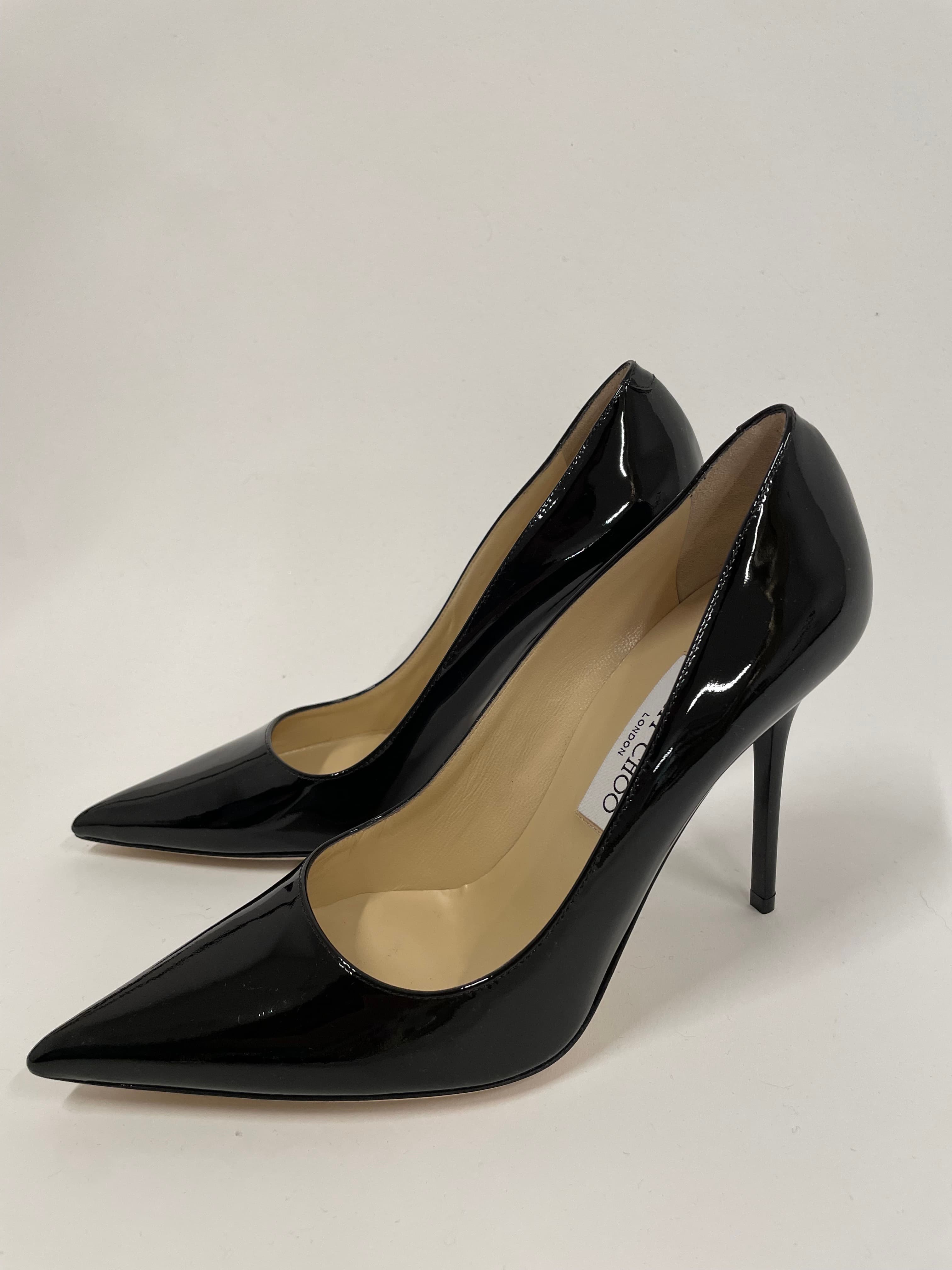 Jimmy Choo Patent Pointed Toe Pumps