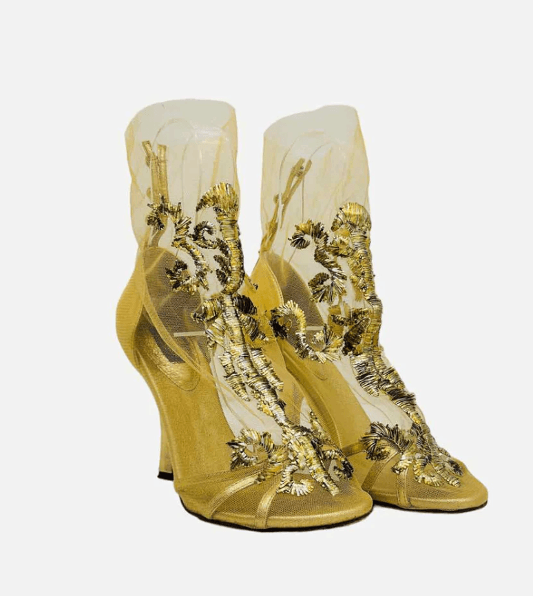 Dolce & Gabbana Tulle Embellished Heels