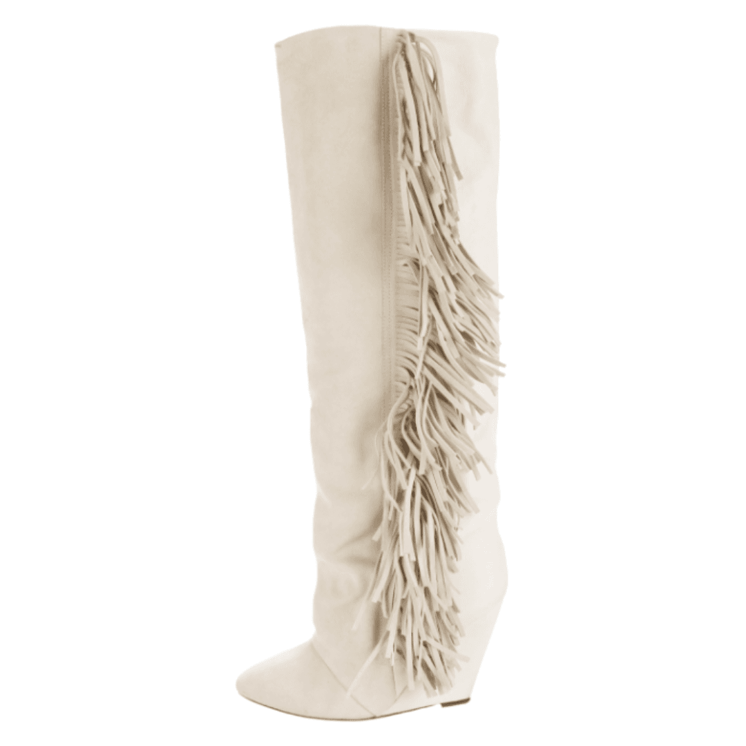 Isabel Marant Cream Fringe Boots