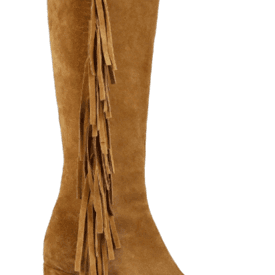 Saint Laurent Brown Suede Fringe Boots — image 1