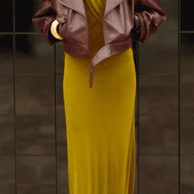 Saint Laurent Hooded Dress In Crepe Jersey — image 1