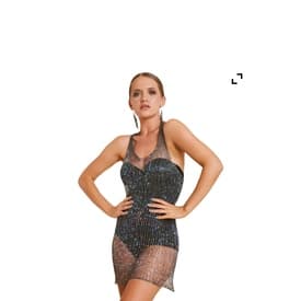 Natalia Fedner Metal Chainmail Mini Dress — image 1