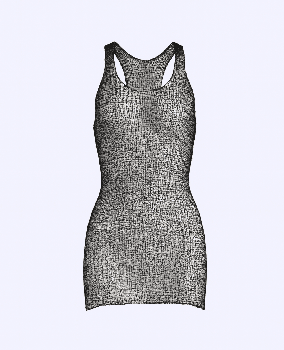 Natalia Fedner Metal Chainmail Mini Dress