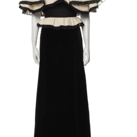 Gucci Velvet Gown With Embellished Capelet — image 1