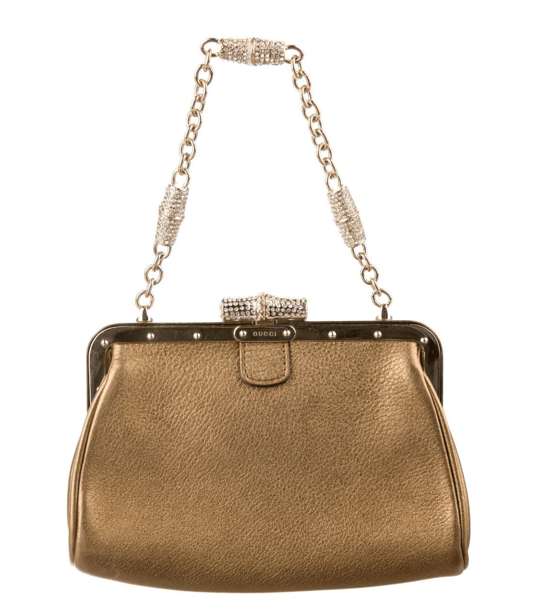 Gucci Tom Ford Era Crystal Embellished Bamboo Leather Clutch bag
