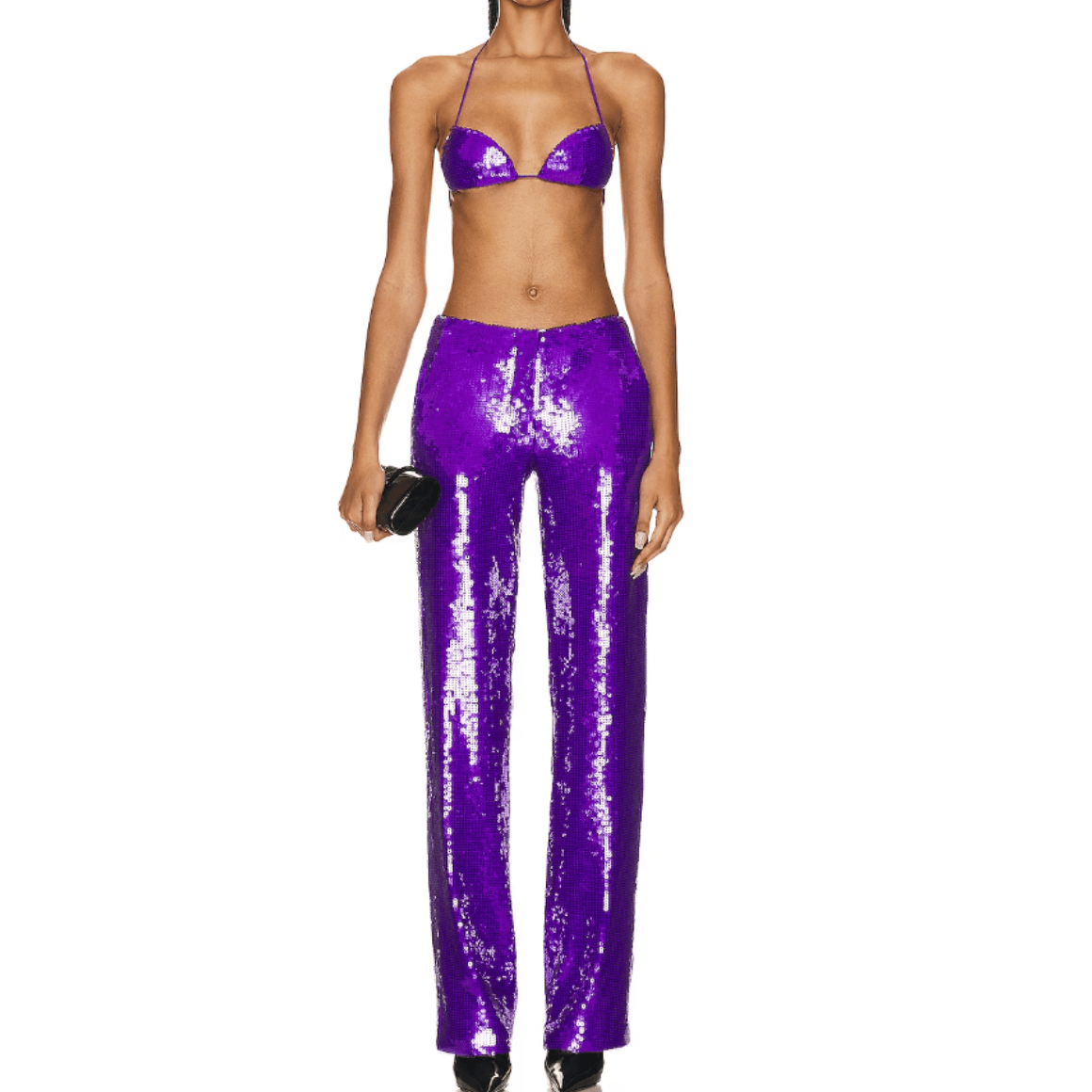 Laquan Smith Sequin Bra & Pant Set