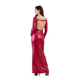 Laquan Smith Magenta Sequined Cutout Off-shoulder Gown — image 5